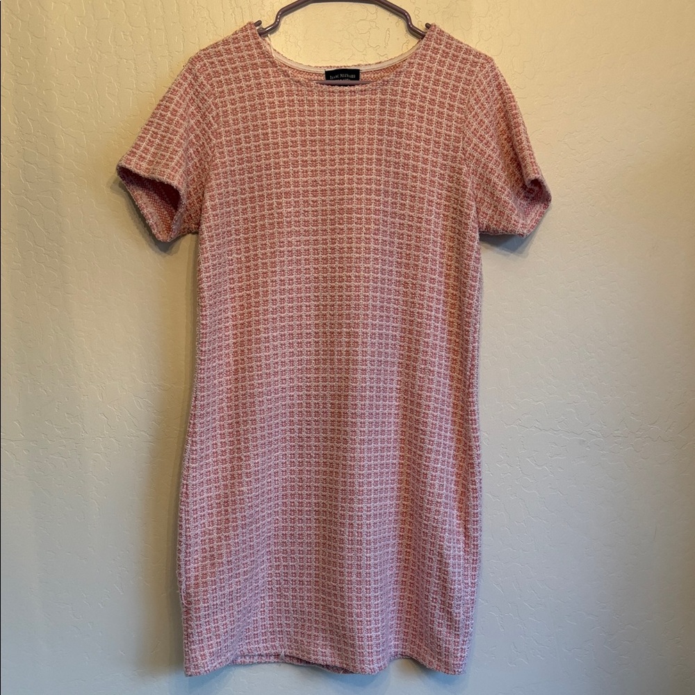 Isaac Mizrahi Pink Textured Midi Dress